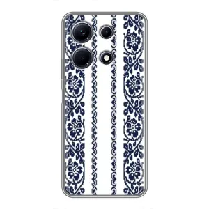 Силиконовый Чехол на Infinix Note 30 с картинкой Вышиванки (Синяя вышиванка)