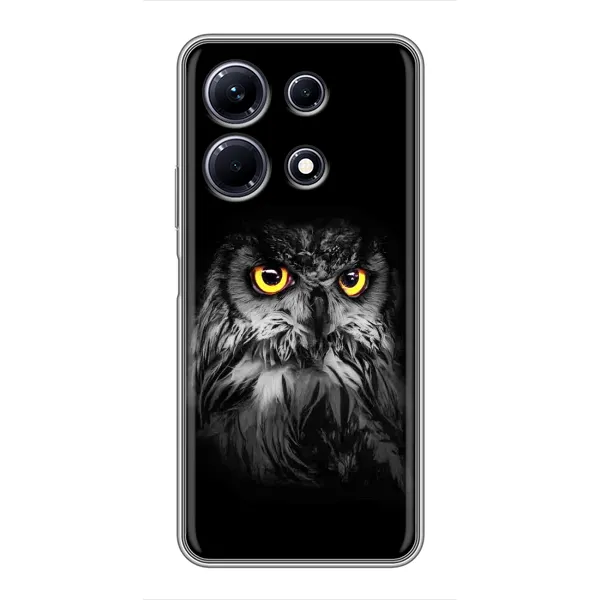 Чехол с рисунком «Сова на чёрном» для Infinix Note 30 Чехол с рисунком «Сова на чёрном» для Infinix Note 30