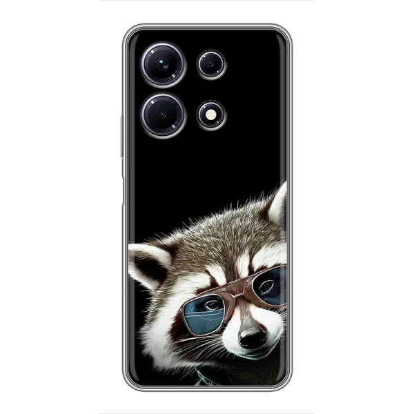 Чехол с рисунком «Стильный Енот» для Infinix Note 30 Чехол с рисунком «Стильный Енот» для Infinix Note 30