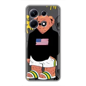 Чехлы Мишка Тедди для Инфиникс Нот 30 (Teddy USA)