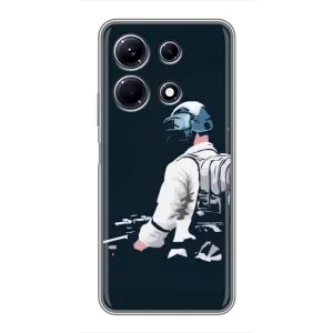 Силиконовый чехол с картинкой "Герой Pubg" на Infinix Note 30 (В экиперовке)