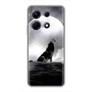 Чохол з Вовком на Infinix Note 30 (Вовк і місяць)