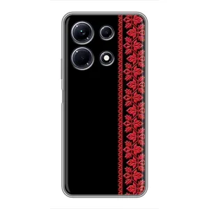 Силиконовый Чехол на Infinix Note 30 с картинкой Вышиванки (Вышиванка на черном)