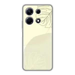 Чехол цветочный дизайн для Infinix Note 30 (Зелёный фон)