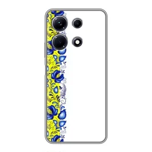 Силиконовый Чехол на Infinix Note 30 с картинкой Вышиванки (Желто-синяя вышиванка)