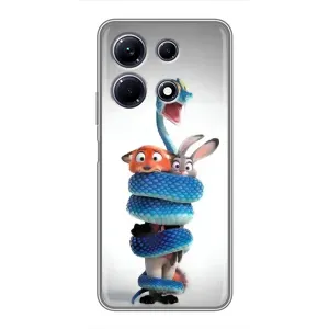 Силиконовый чехол с принтом Зоотрополіс для Infinix Note 30 (Змея Зоо)