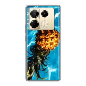 Чехол с изображением вкусной еды для Infinix Note 40 Pro (Ананас)