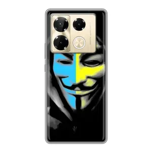 Чехол с Украинской символикой на Инфиникс Нот 40 Про (Анонимус патриот)