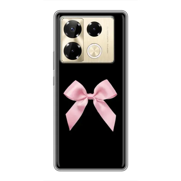 Чехол с рисунком «Бант на черном» для Infinix Note 40 Pro Чехол с рисунком «Бант на черном» для Infinix Note 40 Pro
