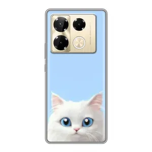 Чехол на тематику: Коты для Infinix Note 40 Pro (Белый кот)