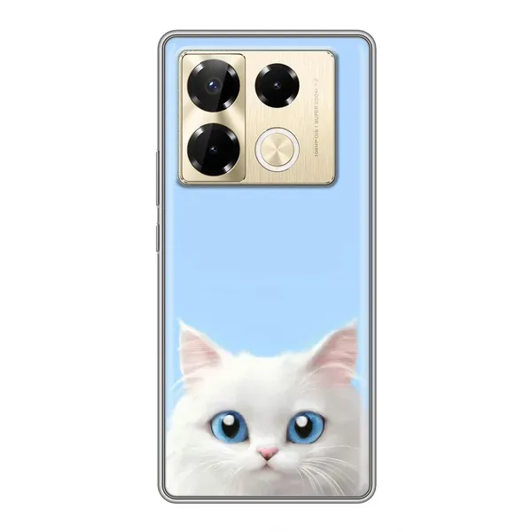 Чехол с рисунком «Белый кот» для Infinix Note 40 Pro Чехол с рисунком «Белый кот» для Infinix Note 40 Pro