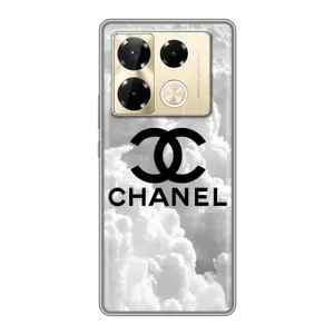 Чехол с Брендами одежды на Инфиникс Нот 40 Про (CHANEL)