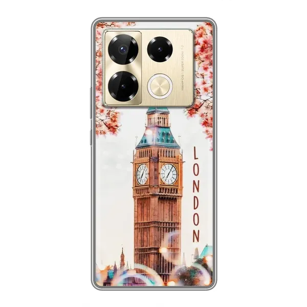 Чехол с рисунком «Часы Лондон» для Infinix Note 40 Pro Чехол с рисунком «Часы Лондон» для Infinix Note 40 Pro