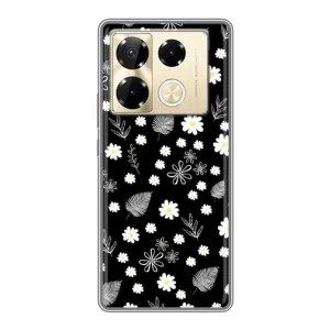 Чохли з тематикою "КВІТИ" на Infinix Note 40 Pro (цвітіння на чорному)