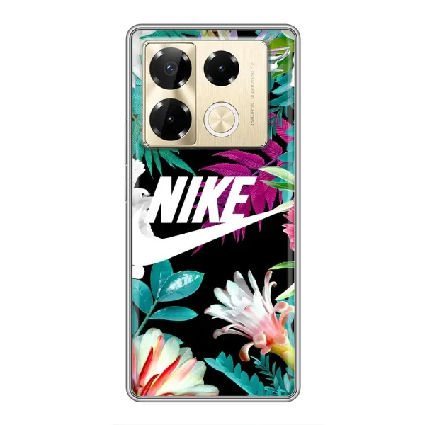 Чехол с рисунком «Цветочный Nike» для Infinix Note 40 Pro Чехол с рисунком «Цветочный Nike» для Infinix Note 40 Pro