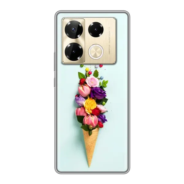 Чехол с рисунком «Цветок-мороженное» для Infinix Note 40 Pro Чехол с рисунком «Цветок-мороженное» для Infinix Note 40 Pro