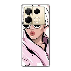 Чехол с картинкой Модные Девчонки Infinix Note 40 Pro (Девушка в халате)