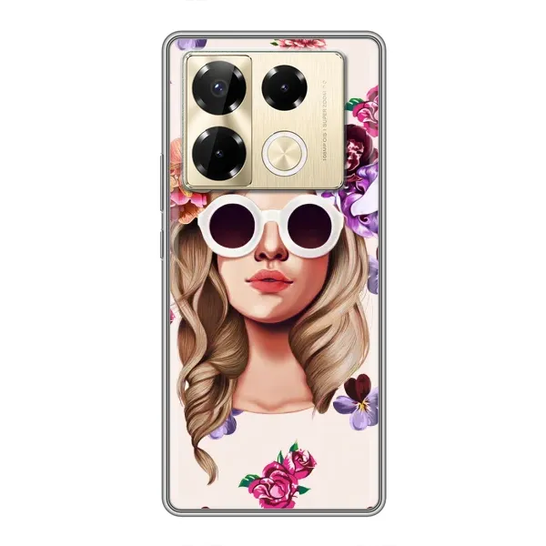 Чехол с рисунком «Девушка в очках» для Infinix Note 40 Pro Чехол с рисунком «Девушка в очках» для Infinix Note 40 Pro