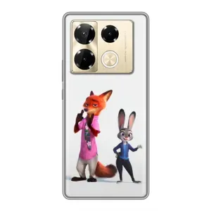 Силиконовый чехол с принтом Зоотрополіс для Infinix Note 40 Pro (Джуди и Ник)