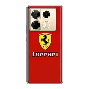 Силіконовий бампер з картинкою машини на Infinix Note 40 Pro (Ferrari Logo)