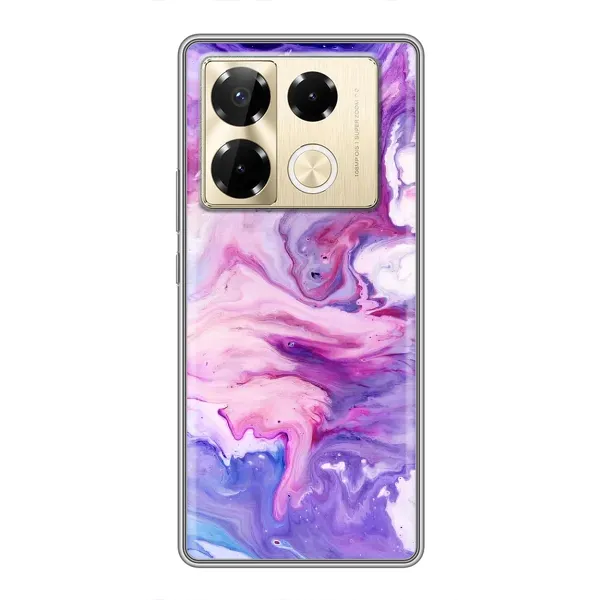 Чехол с рисунком «Фиолетовый мрамор» для Infinix Note 40 Pro