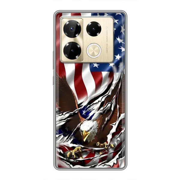Чехол с рисунком «Флаг USA» для Infinix Note 40 Pro Чехол с рисунком «Флаг USA» для Infinix Note 40 Pro