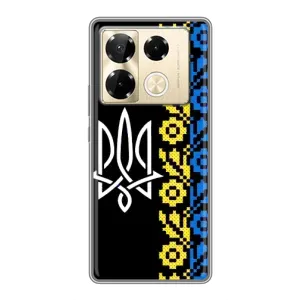 Силиконовый Чехол на Infinix Note 40 Pro (Герб и вышыванка)