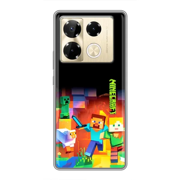 Чехол с рисунком «Герой Майнкрафт» для Infinix Note 40 Pro Чехол с рисунком «Герой Майнкрафт» для Infinix Note 40 Pro
