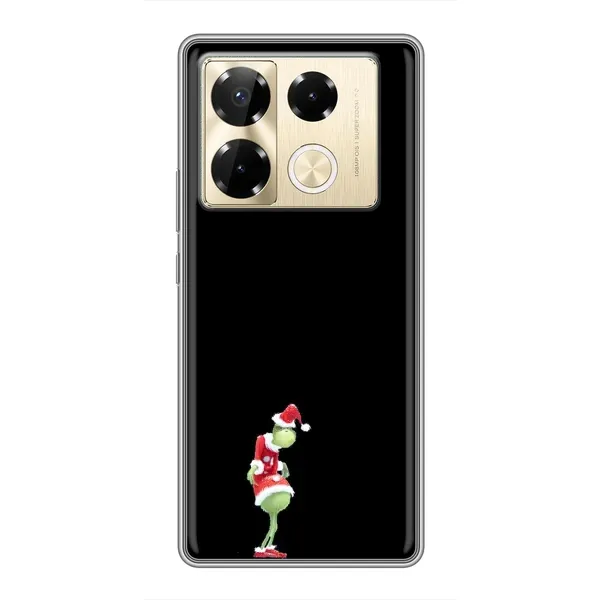 Чехол с рисунком «Гринч на чорном» для Infinix Note 40 Pro Чехол с рисунком «Гринч на чорном» для Infinix Note 40 Pro