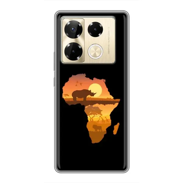Чехол с рисунком «Карта» для Infinix Note 40 Pro