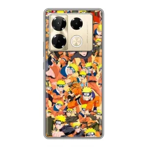 Чехлы с принтом Наруто на Infinix Note 40 Pro (Коллаж Наруто)