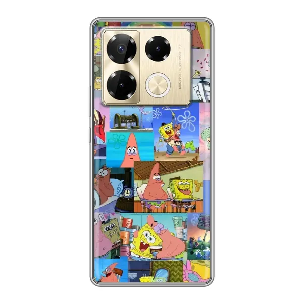 Чехол с рисунком «Комиксы Спанч Боб» для Infinix Note 40 Pro Чехол с рисунком «Комиксы Спанч Боб» для Infinix Note 40 Pro
