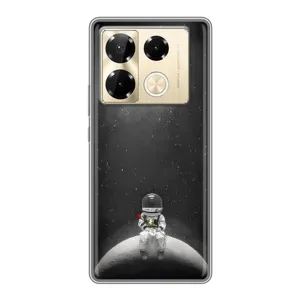 Силіконовый Чохол з принтом "Космонавти" на Infinix Note 40 Pro (Космонавт романтик)