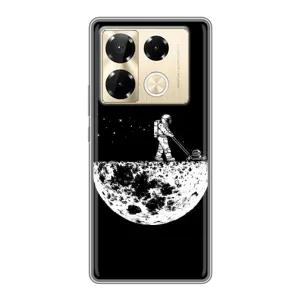 Силіконовый Чохол з принтом "Космонавти" на Infinix Note 40 Pro (Космонавт)
