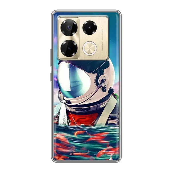 Чехол с рисунком «Космонавт в воде» для Infinix Note 40 Pro Чехол с рисунком «Космонавт в воде» для Infinix Note 40 Pro
