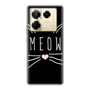 Бампер с изображением Котиков для Инфиникс Нот 40 Про (КОТИК MEOW)