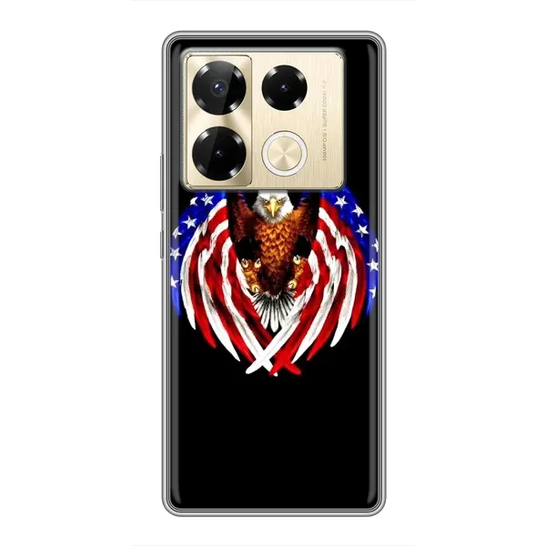 Чехол с рисунком «Крылья США» для Infinix Note 40 Pro Чехол с рисунком «Крылья США» для Infinix Note 40 Pro