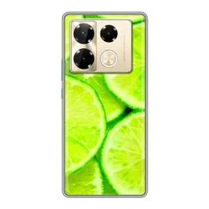 Чехол с изображением вкусной еды для Infinix Note 40 Pro (Лайм)