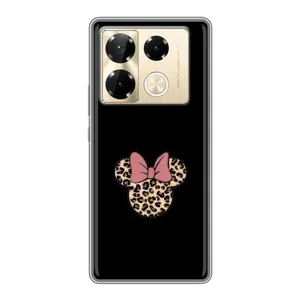 Чехол с леопардовым принтом на Infinix Note 40 Pro (Леопардовая Минни)