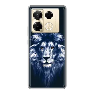 Чехол с картинкой на Infinix Note 40 Pro (Лев - синий)