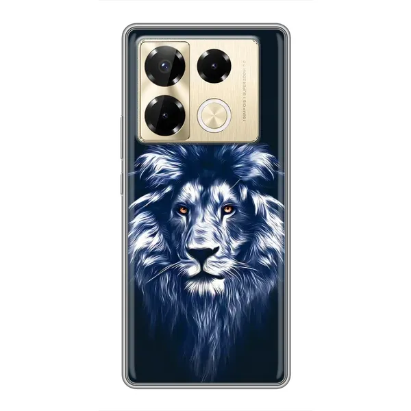 Чехол с рисунком «Лев - синий» для Infinix Note 40 Pro Чехол с рисунком «Лев - синий» для Infinix Note 40 Pro
