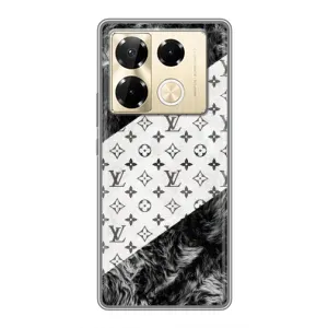Чохол Стиль Louis Vuitton на Infinix Note 40 Pro (LV на білому)