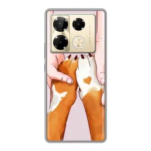 Чехол (ТПУ) Милые собачки для Infinix Note 40 Pro (Любовь к собакам)