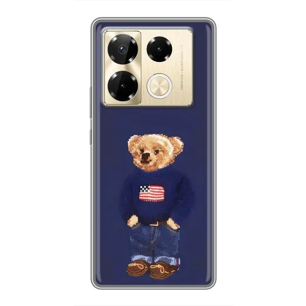 Чехол с рисунком «Мишка USA» для Infinix Note 40 Pro Чехол с рисунком «Мишка USA» для Infinix Note 40 Pro