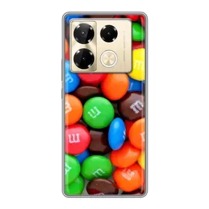 Чехол с изображением вкусной еды для Infinix Note 40 Pro (Разноцветные M&M'S)