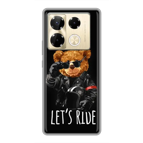 Чехол с рисунком «Модный Мишка» для Infinix Note 40 Pro Чехол с рисунком «Модный Мишка» для Infinix Note 40 Pro