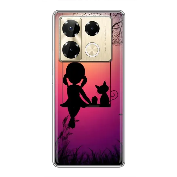 Чехол с рисунком «На качели» для Infinix Note 40 Pro