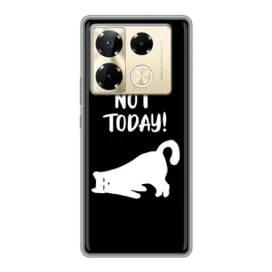 Бампер с изображением Котиков для Инфиникс Нот 40 Про (Not Today)