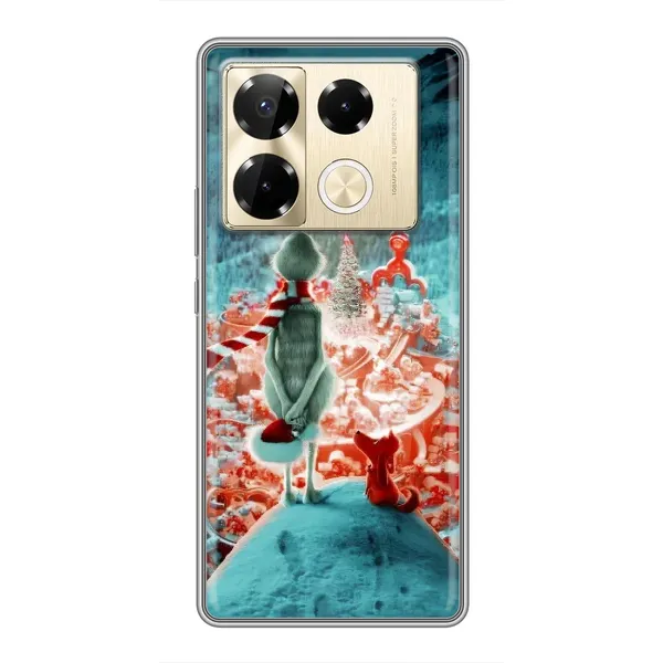 Чехол с рисунком «Новогодний Гринч» для Infinix Note 40 Pro Чехол с рисунком «Новогодний Гринч» для Infinix Note 40 Pro