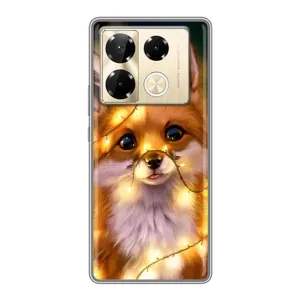 Чехол с Лисичкой для Infinix Note 40 Pro (Новогодний лисенок)